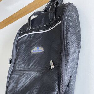 BNWOT SAMSONITE GOLF SHOE BAG TRAVEL TOTE SOFT-SIDED VENTED ZIP BLACK FUR-LINED